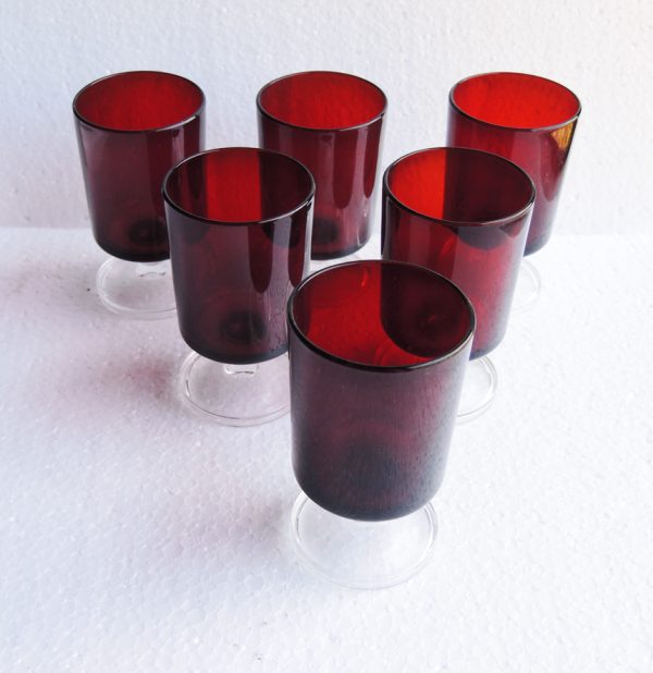 6 Verres À Vin – Apéritif Vintage Rouges Luminarc