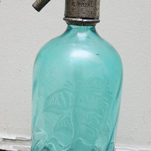Siphon Vintage En Verre Turquoise GALLIBERT FRERES SOMMIERES