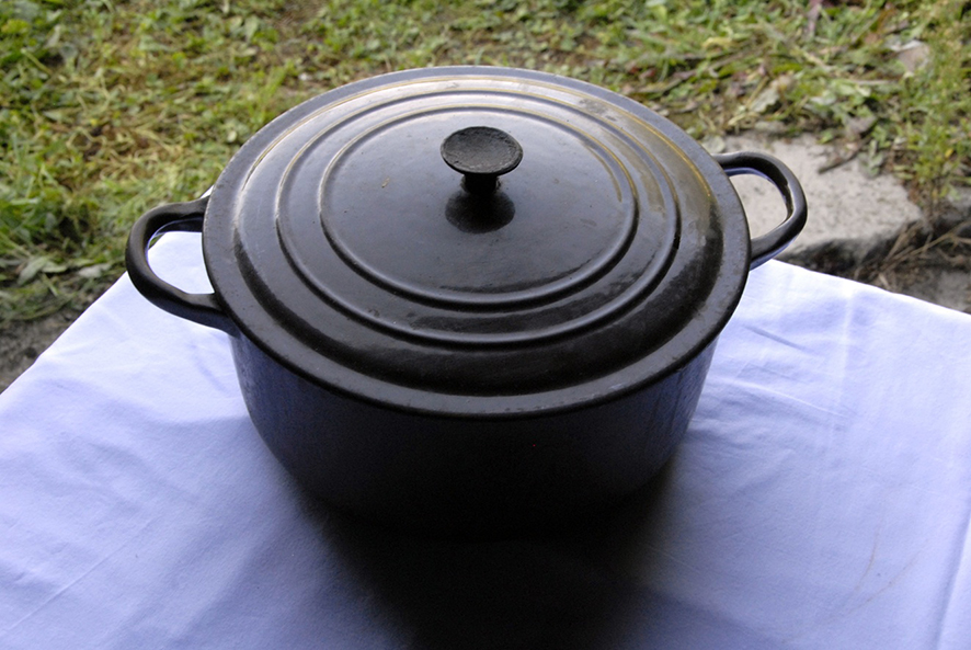 Cocotte En Fonte émaillée Forme Citrouille - Anti-adhésive - Va Au Four - Pour Ragoûts, Mijotés, Pain
