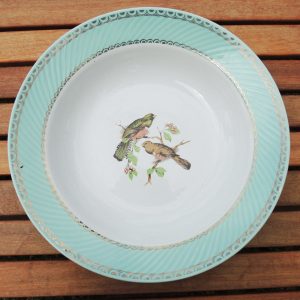 Assiette Creuse Vintage en Céramique BADONVILLER – Motif Oiseaux