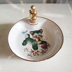 Assiette à Bouillie Vintage Pour Bébé en Porcelaine