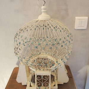 Cage À Oiseaux Vintage Marocaine En Bois Et Métal