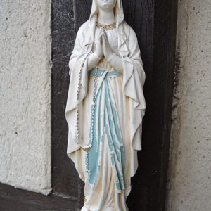 Statuette de la Vierge Marie Vintage en Plâtre Signée Pieraccini