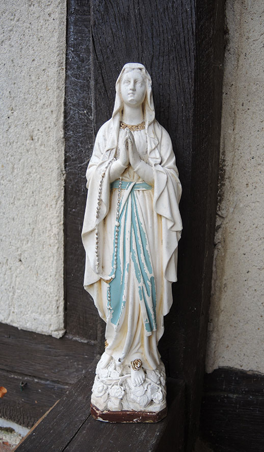 Statuette de la Vierge Marie Vintage en Plâtre Signée Pieraccini
