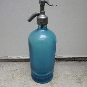 Siphon Vintage en Verre Bleu BRASSERIE GRUBER