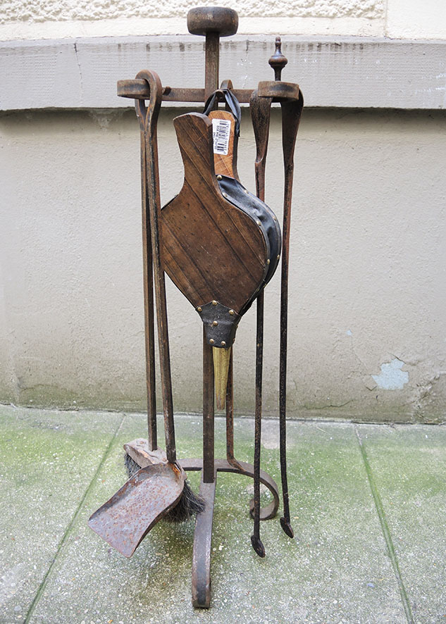 Set d'outils de cheminée vintage, 1960