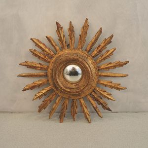 Mini Miroir Soleil – Œil de Sorcière en Bois