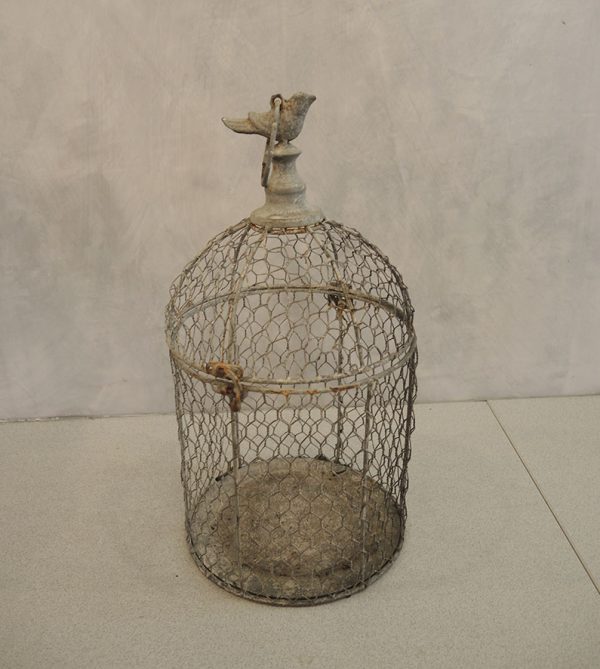 Cage à Oiseau Décoratif en Métal Grillagé