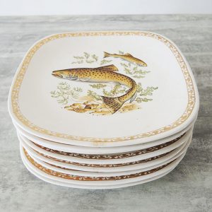 8 Assiettes Vintage LONGCHAMPS