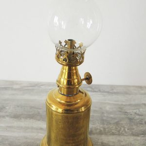 Gemaakt van helaas atmosfeer Ancienne Lampe "Pigeon" OLYMPE en Laiton & Verre - Vintage French Finds