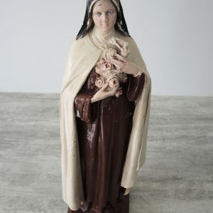 Statuette Vintage de Sainte Thérèse de Lisieux en Plâtre H 41 cm
