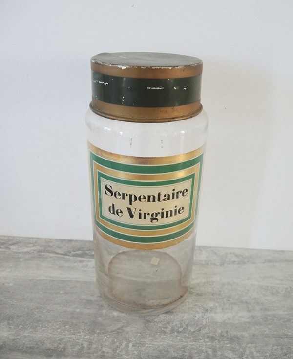 Pot à Pharmacie Serpentaire de Virginie Vintage