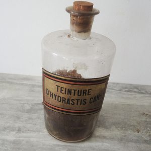 Pot à Pharmacie Teinture Hydrastis Can Vintage