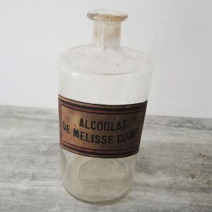 Flacon Apothicaire Alcoolat Melisse Comp Vintage