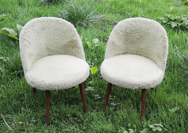 2 Chaises en 'Moumoute' Vintage