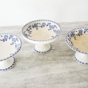 Trio de Compotiers Vintage en Porcelaine de Dresde