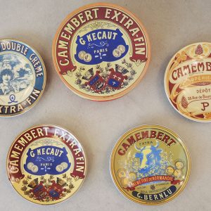 Coffret de 4 Assiettes à Camembert Vintage