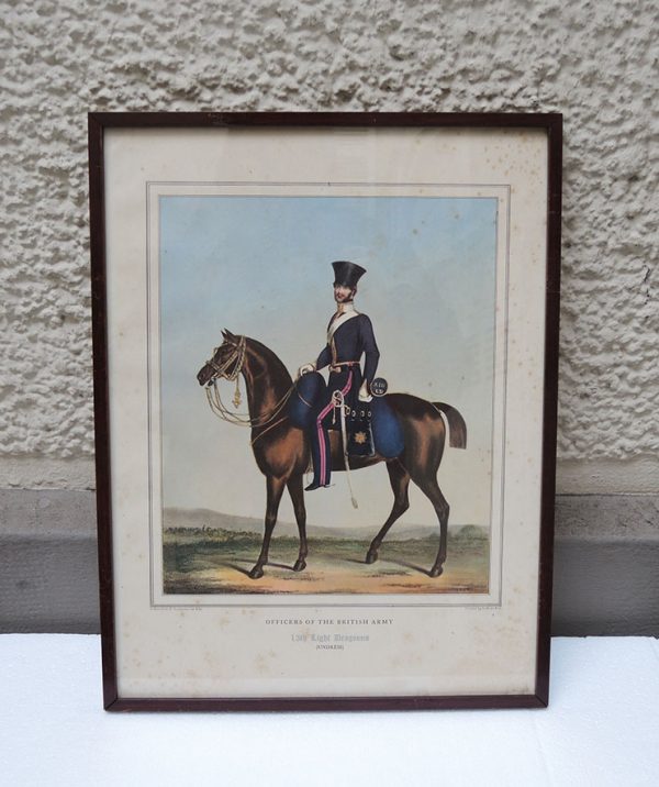 4 Lithographies Vintage d'Officiers Anglais