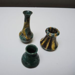 3 Vases Soliflor en Céramique Vintge