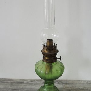 Lampe à Pétrole Vintage en Verre Vert