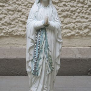 vintage Statuette en Biscuit Notre Dame de Lourdes