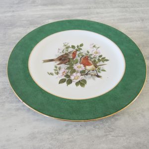 Plat Porcelaine de Limoges Vintage : Decor Oiseaux