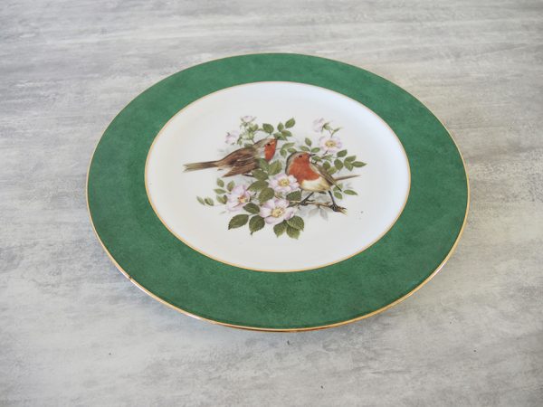 Plat Porcelaine de Limoges Vintage : Decor Oiseaux