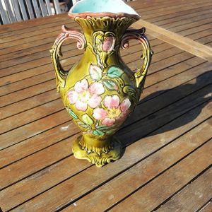 Vase Longchamps Décor Floral Art Nouveau