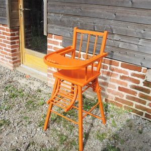 Ancienne Chaise Haute Pour Bébé Orange