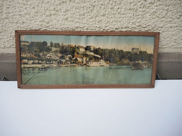 Ancienne Photo Panoramique : Rivière