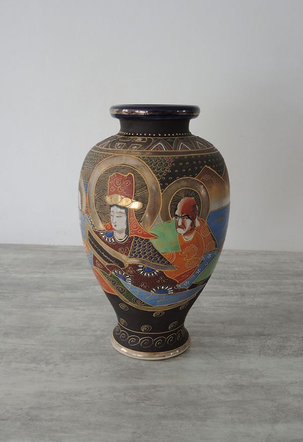 Ancien Vase Asiatique en Porcelaine Satsuma