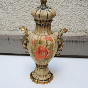 Ancien Vase Amphore en Majolique - F.F. Gigot