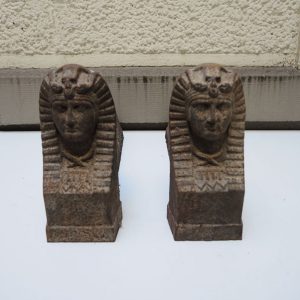Anciens Chenets en Fonte Pharaon