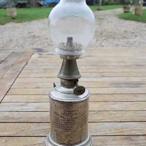 Ancienne Lampe Pigeon Argentée