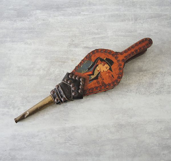 Mini Soufllet de Cheminée en Bois Peint Main