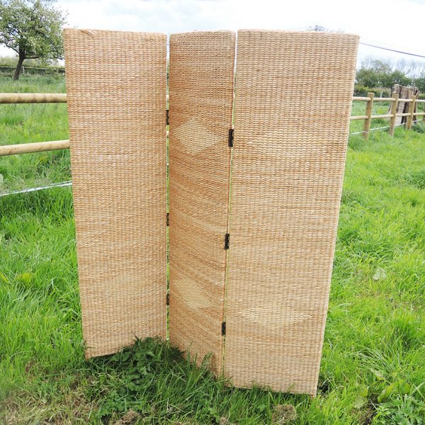 Paravent 3 Volets en Fibre Naturelle