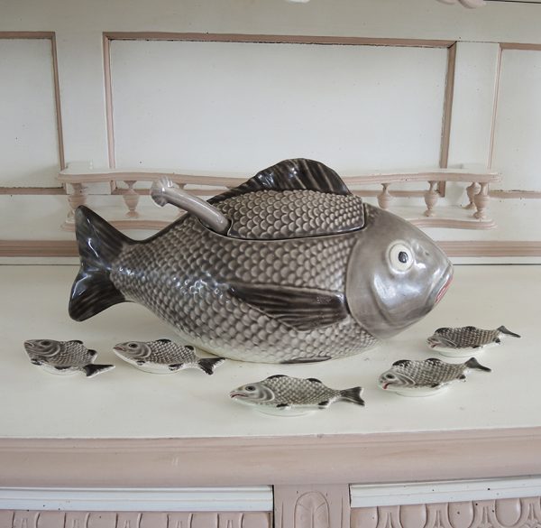 Soupiere-poisson en-majolique
