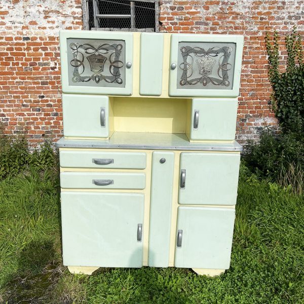 Ancien Buffet Mado Vert d'Eau et Ecru