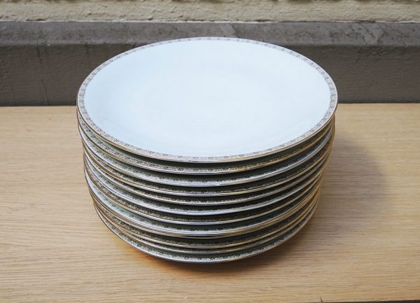 Anciennes Assiettes à Dessert - Rheinpfalz Hartporzellan Germany