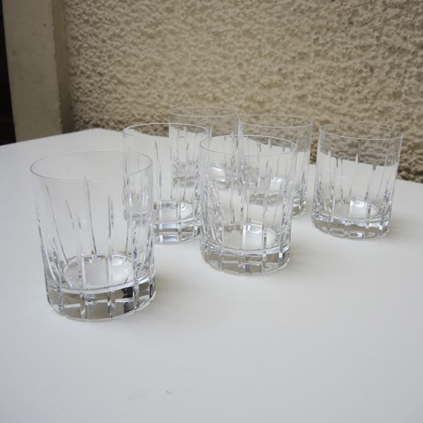 Anciens Verres à Whisky en Cristal Taillé