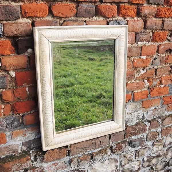 Ancien Miroir avec Cadre en Bois
