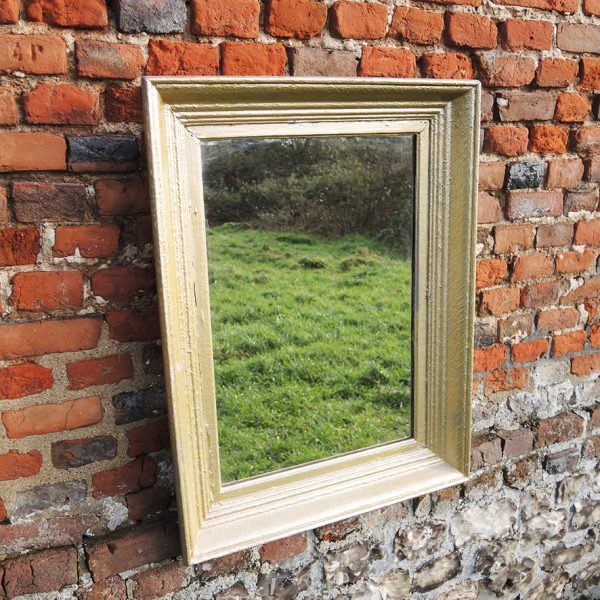 Ancien Miroir avec Cadre en Bois Doré