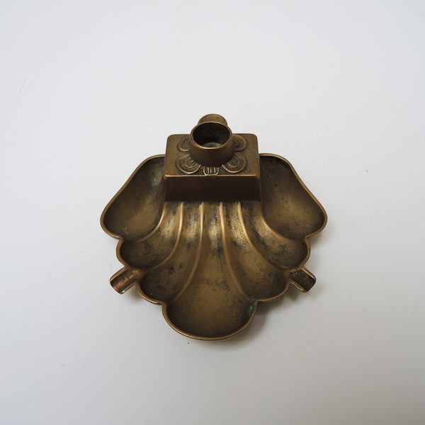 Ancien Cendrier-Bougeoir en Laiton