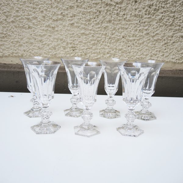 7 Flûtes à Champagne en Cristal Metternich