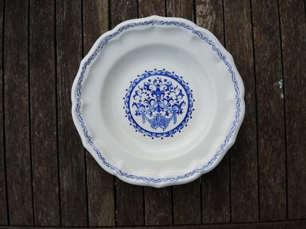 Anciennes Assiettes Creuses en Faïence de Gien - Décor Rouen