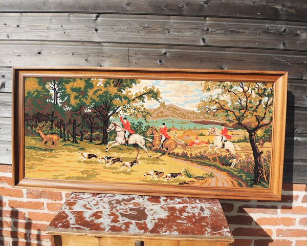Ancienne Grande Tapisserie : La Chasse à Courre