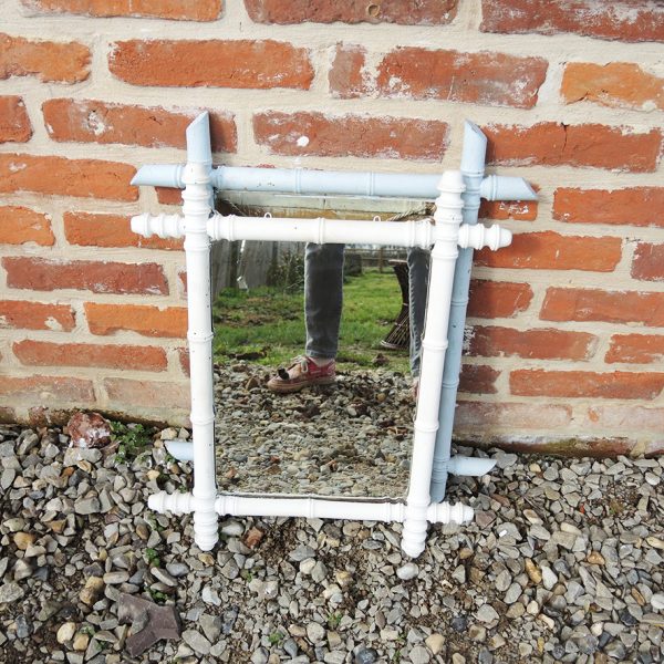 Anciens Miroirs en Faux Bambou Peint