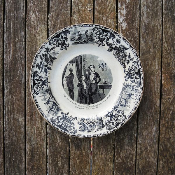 Ancienne Assiette Parlante Creil-Montereau : No 6