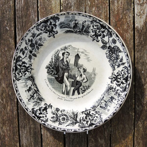Ancienne Assiette Parlante Créil & Montereau No 9