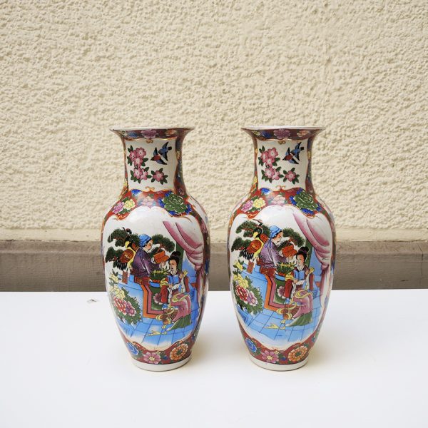 2 Anciens Vases Balustres Chinois